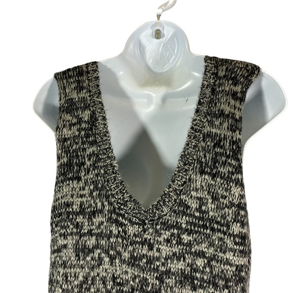 Krochetta By Papillon Gray Knitted V Neck Jumper Dress Size Large - Picture 4 of 6